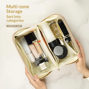 Sac de maquillage en EVA imperméable <span class=keywords><strong>et</strong></span> écologique, grande capacité, organiseur de cosmétiques, sac de toilette personnalisé OEM, étui structuré, facile à nettoyer - Product Image 4