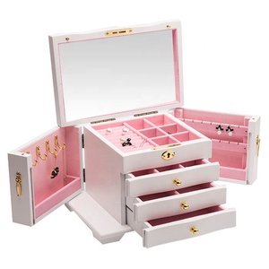 Personalizado de moda de estilo europeo atractivo diseño de madera de la joyería caja de almacenamiento con cerradura - Product Image 4