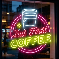 Letrero de Neón Personalizable Multicolor para Exteriores con Impermeabilización IP65, Alimentación por CA, Formas Personalizadas para Cafeterías y Uso Doméstico