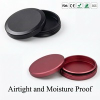 Boîte à snus OEM étanche en aluminium moleté fin usiné CNC, usinage par électroérosion à fil, logo personnalisé, plus de 30 couleurs