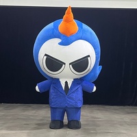 Costume gonflable imperméable de 2,2 m pour adultes, costume gonflable publicitaire en peluche, costume de mascotte gonflable, personnage de dessin animé