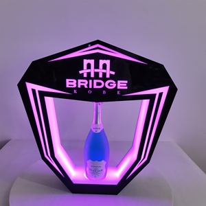 Présentateur de bouteilles LED rechargeable personnalisable Nightclub VIP Service Bar Plateaux de service Black <span class=keywords><strong>Armand</strong></span> Présentoirs - Product Image 3