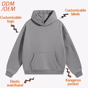 Sudadera con Capucha Extra Grande de Lujo, 400-500 g/m², Algodón y Poliéster, Lisa, Personalizable, para Hombre, Estilo Urbano, Sudadera Pesada - Product Image 2