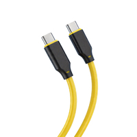 Câble USB-C vers USB-C en silicone liquide ultra-doux, chargeur rapide PD 60W, transmission de données 480 Mbps pour smartphone