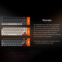 Teclado Mecánico LUMINKEY Magger 68 HE Nuevo con Cable, RGB, Aluminio, Interruptores Gateron Magnéticos Blancos Pro PBT, USB-C, Compatible con Mac y Linux