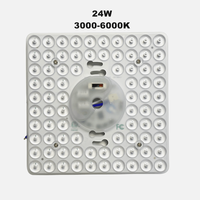 Module LED PCB carré en aluminium dimmable 2835 SMD pour plafond 3000-6000K 120V 24W Ra90 1900LM Garantie 3 ans