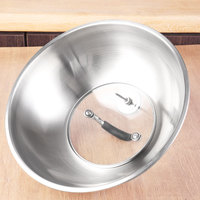 Lecos Outdoor Edelstahl-Grillwerkzeuge, Lebensmittel-Basting-Abdeckung, Grillplatten-Deckel, Käseschmelz-Kuppel mit Thermometer