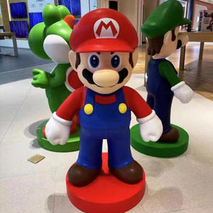Personalizado al por mayor al aire libre de dibujos animados trabajador <span class=keywords><strong>Mario</strong></span> <span class=keywords><strong>Bro</strong></span> Luigi tamaño real de fibra de vidrio estatua de <span class=keywords><strong>Mario</strong></span> - Product Image 4