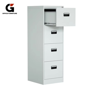 4-<b>Drawer</b> Steel Vertical Filing Cabinet <b>Lockable</b> Multifunctional Metal Storage Home Office Commercial Workshop Modern Document - Product Image 1