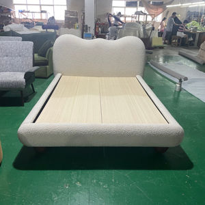 Muebles para Dormitorio de Hotel, Cama King Size Tapizada con Paneles de Tela y Plataforma - Product Image 3