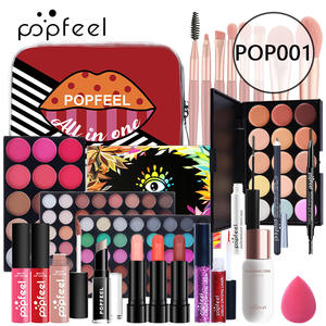 Venta al por mayor Popfeel paquete original único de alta calidad diseñado sombra de ojos brillo labial corrector conjunto - Product Image 2
