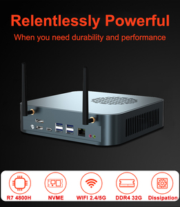 Mini PC de jeu adapté avec processeur R-Yzen 7 4800H ou R-Yzen 5 4600H, NVME, Windows 10 Pro, graphismes Radeon - Product Image 3
