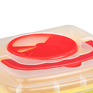 Boîte de collecte de déchets médicaux aiguisés en plastique jaune jetable de 5 L pour l'abandon des aiguilles, avec homologation 510k - Product Image 3