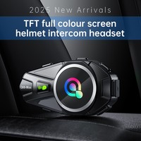 Q68 MAX 500m Intercom Interphone Moto Radio FM Écran couleur TFT Casques pour moto avec interphone