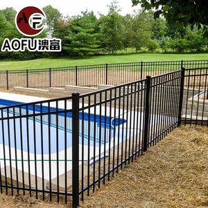 Diseño Popular 6ftx8ft Valla soldada de acero de zinc Antirrobo Tubo cuadrado negro Valla de protección para jardín - Product Image 5