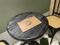 Carpeta de Menú Clásica de Madera con Logotipo Personalizado Grabado con Láser, A5, Personalizable, de Cuero Sintético con Anillas Metálicas para Menús de Cafetería