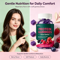 Gummies Protéinés SYC BIO aux Baies Mixtes pour Adultes, Nutrition Naturelle Premium, Complément Alimentaire Quotidien, 60 Unités, 180g, Marque Privée OEM ODM