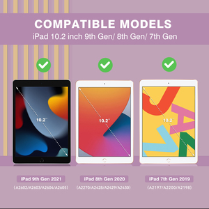 Nouveau étui pour tablette de 9e génération en cuir Pu 10.2 pouces housse coque de protection étui pour tablette pour <span class=keywords><strong>Apple</strong></span> Ipad 9 8 7 10.2 2021 - Product Image 5