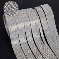 Stiker Dekorasi Swakriya Perekat Kristal, Pita Berlian Imitasi 0.4-3.1CM dengan Berlian Imitasi, Dekorasi Ponsel Acara DIY Mobil