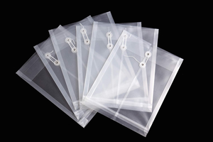 Bán buôn rõ ràng nhựa phong bì Poly phong bì mở rộng tập tin tài liệu thư mục với nút và chuỗi Tie đóng cửa - Product Image 2