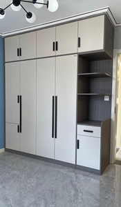 Armoire de chambre principale autoportante en bois, style minimaliste moderne, avec rangement optimisé pour usage hôtelier - Product Image 4
