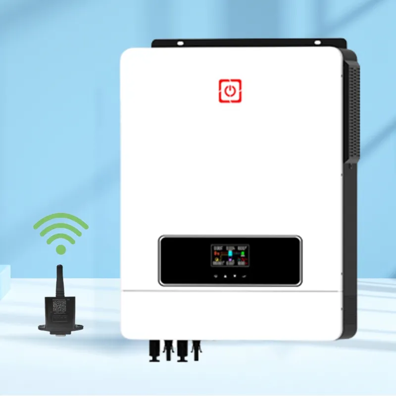 オングリッドオフグリッド7KW 8kw 10kw 48v UPS高周波ハイブリッドソーラーインバーター、家庭用ソーラーシステム用MPPT充電コントローラー付き