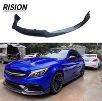 Lèvre de pare-chocs avant en fibre de carbone de style PSM pour Mercedes Benz W205 Classe C C300 C43 C63s berline 2015-2021 Kit carrosserie de lèvre avant