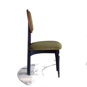 Nordic Cream Retro French Solid Wood Dining Chair Upholstered Modern Minimalist Design For Dining Room Adult Use - Product Image 5