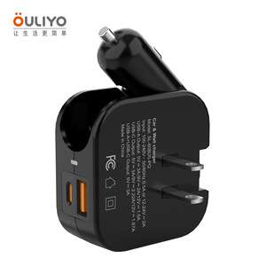 Cargador de Pared USB de Doble Puerto Ouliy PD20W, Carga Rápida de 5V/4A para Tablet, Uso en Casa y Auto - Product Image 2
