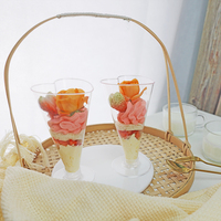 165ml jetable clair coloré tige gobelet verre à vin froid boire gelée tasses