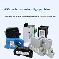 Sensor tegangan arus efek Hall industri Output 4-20mA RS485 Modbus RTU protokol 0-200A 0.5% akurasi untuk pemantauan daya
