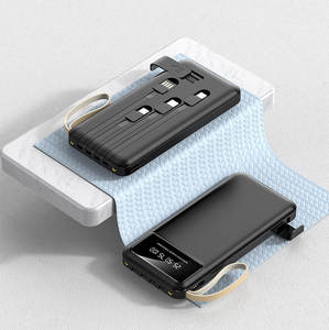 <span class=keywords><strong>Cargador</strong></span> Portátil con Cable Integrado de 20000 mAh con Soporte para Teléfono - Product Image 1