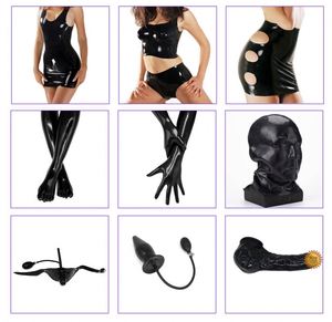 Latex Hood Rubber Cap Maid Style Party Role Play Halloween Cat <strong>Clothes</strong> Club <strong>Clothes</strong> - Product Image 5