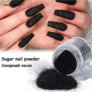 Date 4g <span class=keywords><strong>noir</strong></span> brillant sucre ongles paillettes poudre pour Nail Art décorations pull bonbons poussière poudre blanc Suger paillettes ongles - Product Image 4