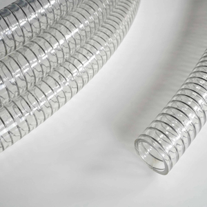 clear spiral steel wire reinforced food grade spring transparent pump duty hose