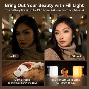 SMALLRIG-VK-50 vlogging Kit Đối với iPhone nội dung người sáng tạo Kit với LED ánh sáng điện thoại chủ Microphone tripod điện thoại núi - Product Image 4