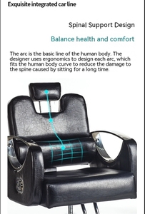 Sedia negozio di barbiere può essere messo giù per sollevare il salone parrucchiere perm tintura capelli sgabello da barba reclinabile da barba - Product Image 6