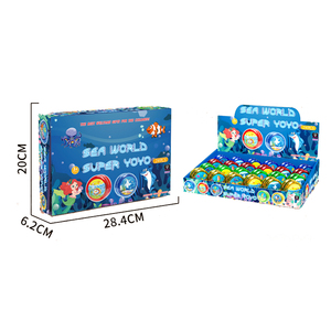 QS gros enfants coloré océan Animal thème boule lumineuse jouets en plastique 4 couleurs Multi Style <span class=keywords><strong>Flash</strong></span> Mini <span class=keywords><strong>Yoyo</strong></span>-ball ensemble jouets - Product Image 5