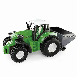 Kids Car Toy Remote Control Mini Farmer Tractor Alloy RC Farm Harvester Vehicle Electric Die Cast Truck Car