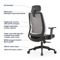 Chaise de bureau moderne en vente directe d'usine Chaise de bureau ergonomique en maille Équipement de bureau Chaise d'ordinateur