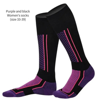 Chaussettes de sport épaisses et chaudes pour l'hiver, pour femmes, hommes et enfants, anti-froid, pour le ski, les activités de plein air, les chaussettes de ski hautes, les chaussettes de randonnée