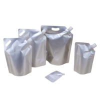 Pochettes souples imprimées avec bec verseur en aluminium pour vin rouge, jus et liquides, 50ml, 500ml, 1000ml, 1500ml, 2000ml, 1L