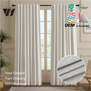 <span class=keywords><strong>Rideaux</strong></span> occultants 100% polyester, isolés thermiquement, bloquant la lumière, à œillets, style moderne, toutes saisons, conformes au sommeil, pour un confort optimal - Product Image 1