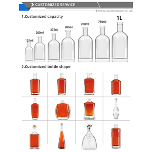Bouteilles de liqueur en verre personnalisées, forme de gourde, 750 ml, 1000 ml, pour <span class=keywords><strong>Cognac</strong></span>, Brandy, avec bouchon à vis - Product Image 5