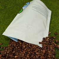 Sacs d'emballage pour café avec logo personnalisé, biodégradables, à fermeture éclair, Bolsa marron