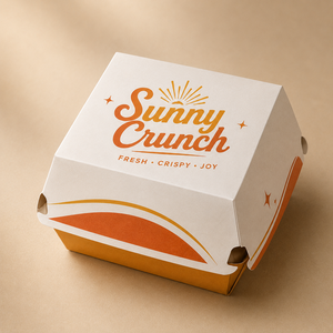Caja de Papel Desechable Personalizada para Hamburguesas, Caja de Embalaje de Grado Alimenticio para Hamburguesas para Entrega y Comida para Llevar - Product Image 2
