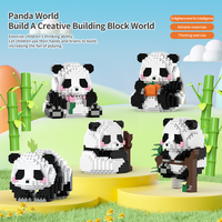 Ensembles de blocs de construction personnalisés sur le thème du panda Casse-tête unisexe en plastique pour tous les âges emballé dans une boîte
