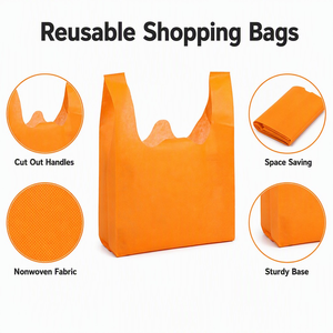 Richer Fujian Polypropylene Shopping <b>Bags</b> Reusable Thick Nonwoven Space Saving Foldable Strong Office Use Wholesale Customizable - Product Image 3