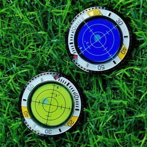 Marqueur de niveau à bulle rond avec logo personnalisé de haute précision pour matériau métallique de <span class=keywords><strong>golf</strong></span> avec logo personnalisé à l'arrière - Product Image 3