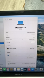 คอมพิวเตอร์แล็ปท็อปสำหรับ Mac Book Air M1ขนาด13นิ้ว A2337 - Product Image 6